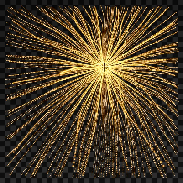 Antecedentes Ciencia Tecnología Abstracta Array Con Partículas Dinámicas Ilustración Vectorial — Archivo Imágenes Vectoriales
