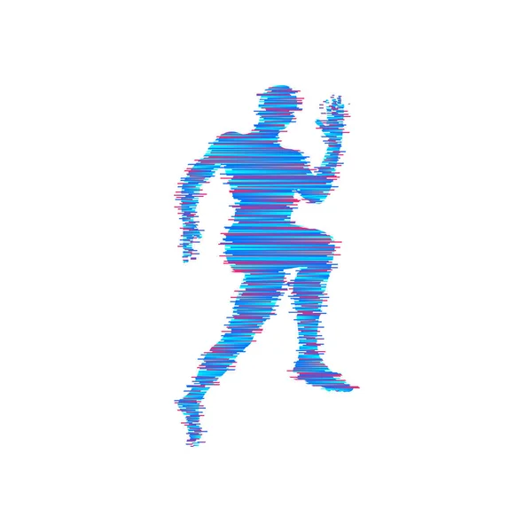 Hombre Huyendo Diseño Para Deporte Negocios Ilustración Vectorial — Vector de stock