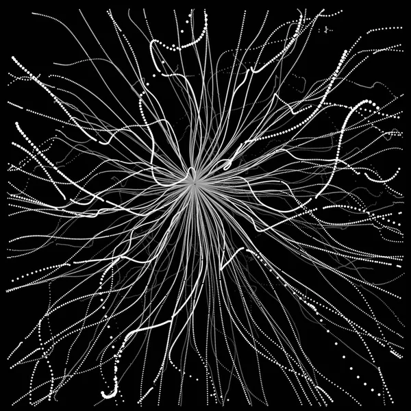 Résumé Science Technologie Tableau Avec Particules Dynamiques Illustration Vectorielle — Image vectorielle