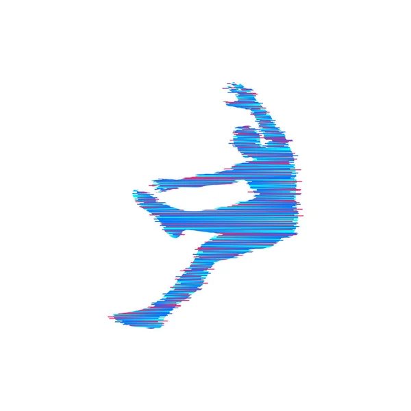 Man Falling Jumping Man Model Man Element Sport Design Vector — Stock Vector