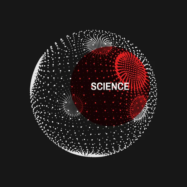 Esfera Que Consta Puntos Conexiones Digitales Globales Concepto Tecnológico Array — Vector de stock