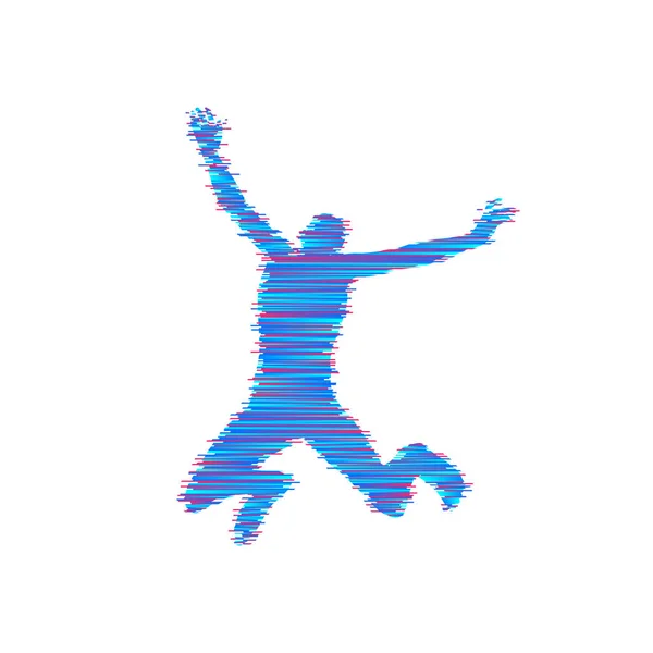 Man Falling Jumping Man Model Man Element Sport Design Vector — Stock Vector