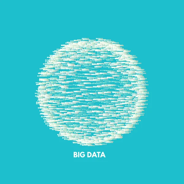 Kula Składa Się Punktów Wielkich Zbiorów Danych Chmura Hałas Przepływu — Wektor stockowy