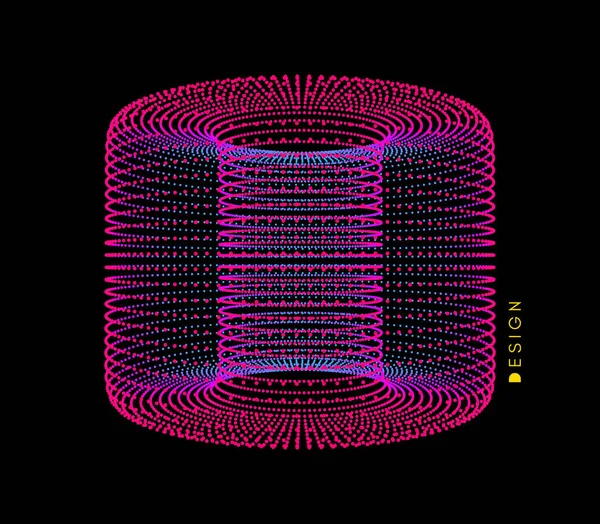 Cilindro Detalle Del Mecanismo Estructura Conexión Elemento Geométrico Para Diseño — Vector de stock