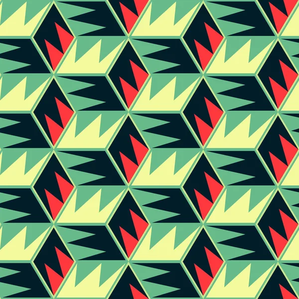 Nahtloses Mosaikmuster. geometrischer Hintergrund. Vektorillustration. — Stockvektor