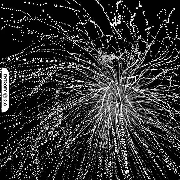 摘要科学或技术背景.用动态粒子阵列。矢量说明. — 图库矢量图片