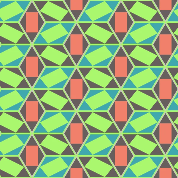 Patrón de mosaico sin costuras. Fondo geométrico. Ilustración vectorial . — Vector de stock