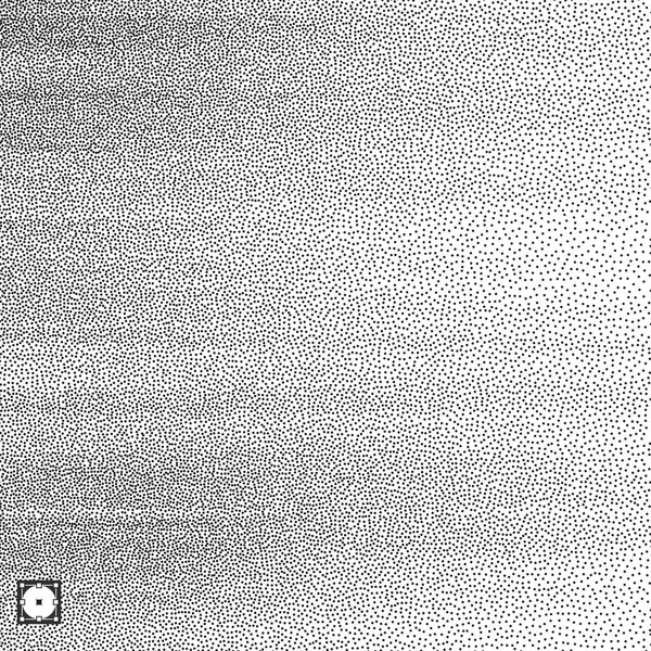 Κυματιστή φόντο. Μαύρο και άσπρο σχέδιο κοκκώδη dotwork. Πουαντιλισμού μοτίβο. Διάστικτος διανυσματικά εικονογράφηση. — Διανυσματικό Αρχείο