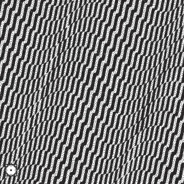 Abstract 3D geometrical background. Black and white grainy design. Pointillism pattern with optical illusion. Stippled vector illustration. — Stock Vector