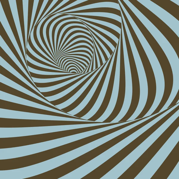 Túnel. Fondo geométrico 3D abstracto. Patrón con ilusión óptica. Ilustración vectorial . — Archivo Imágenes Vectoriales