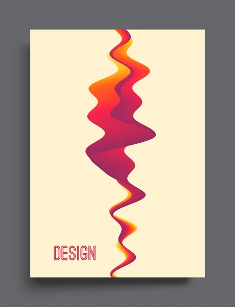 Modelo de design de capa. Fundo abstrato com efeito dinâmico. Vetor de movimento Ilustração. Gradientes da moda. Pode ser usado para publicidade, marketing, apresentação . — Vetor de Stock