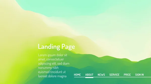 Landningssida för hemsida och mobila app. Modern abstrakt stil. Vektor web site design mall. — Stock vektor