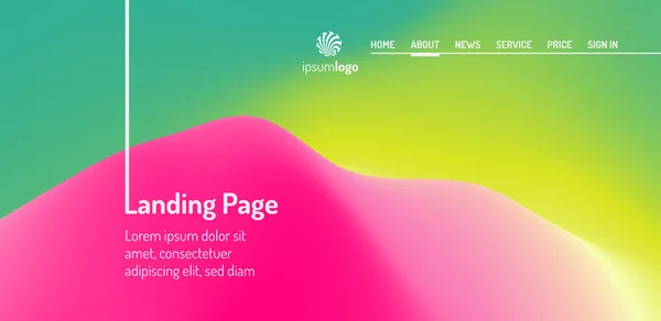 Zielseite für Website und mobile App. modernen abstrakten Stil. Designvorlage für Vektor-Webseiten. — Stockvektor