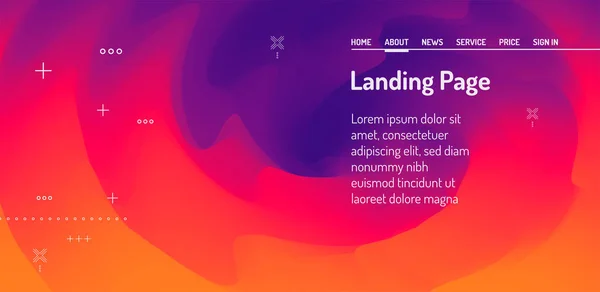 Zielseite für Website und mobile App. modernen abstrakten Stil. Designvorlage für Vektor-Webseiten. — Stockvektor