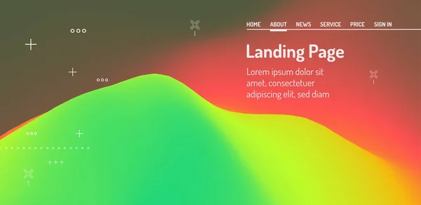 Zielseite für Website und mobile App. modernen abstrakten Stil. Designvorlage für Vektor-Webseiten. — Stockvektor