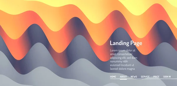 Zielseite für Website und mobile App. modernen abstrakten Stil. Designvorlage für Vektor-Webseiten. — Stockvektor