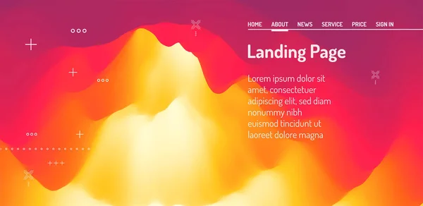 Zielseite für Website und mobile App. modernen abstrakten Stil. Designvorlage für Vektor-Webseiten. — Stockvektor