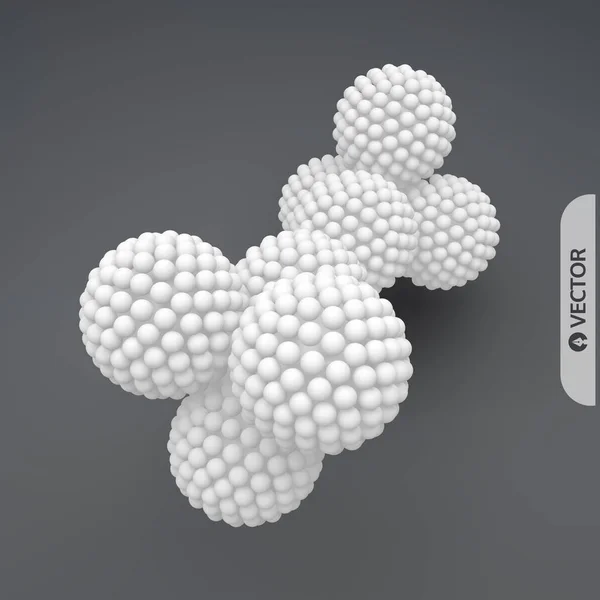 3D-molekyyli. Vektorikuvaus tieteelle, teknologialle, markkinoinnille, esittelylle . — vektorikuva