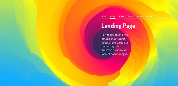 Zielseite für Website und mobile App. modernen abstrakten Stil. Designvorlage für Vektor-Webseiten. — Stockvektor