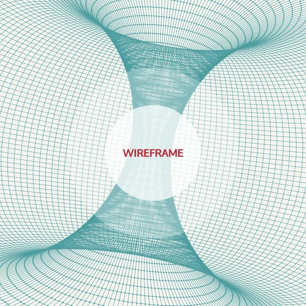 Abstraktes Tunnelraster. 3D Vektor Illustration. Kann als digitale dynamische Tapete verwendet werden, Technologiehintergrund. — Stockvektor