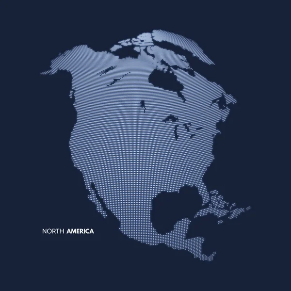 América del Norte. Globo terrestre. Concepto de marketing empresarial global. Estilo punteado. Diseño para la educación, ciencia, presentaciones web . — Archivo Imágenes Vectoriales