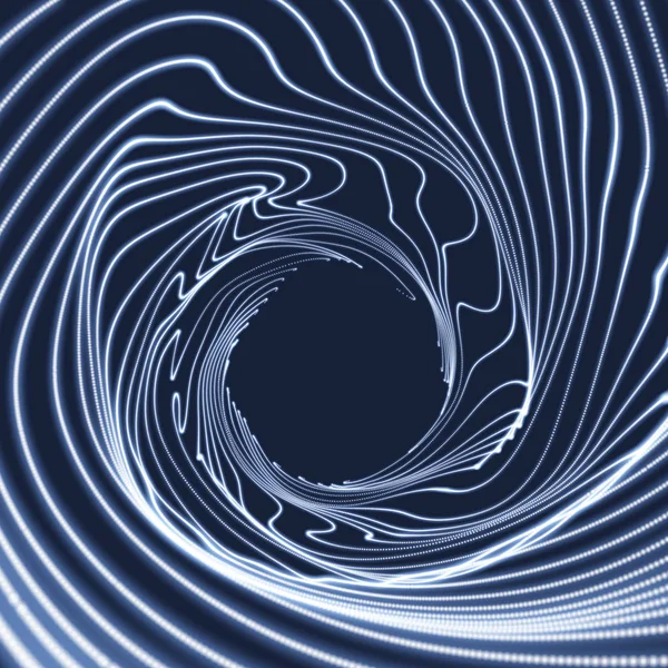 Δίνη χώρο. Μαύρη τρύπα κατασκευασμένα από σωματίδια που φέρουν. Αφηρημένα φόντο. 3D απεικόνιση του διανύσματος. — Διανυσματικό Αρχείο