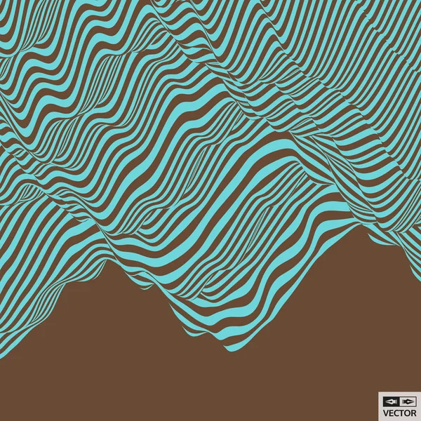 Fondo geométrico 3d abstracto. Patrón con ilusión óptica. Ilustración vectorial . — Vector de stock