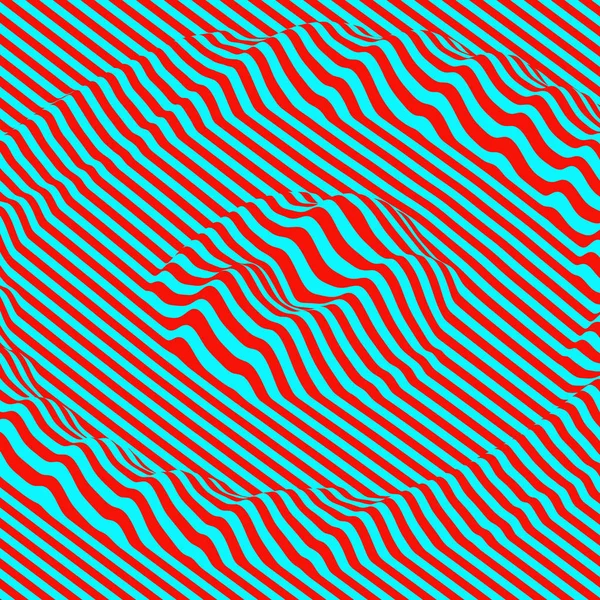 3D波浪背景。动态效果。带光学错觉的图案。矢量说明. — 图库矢量图片