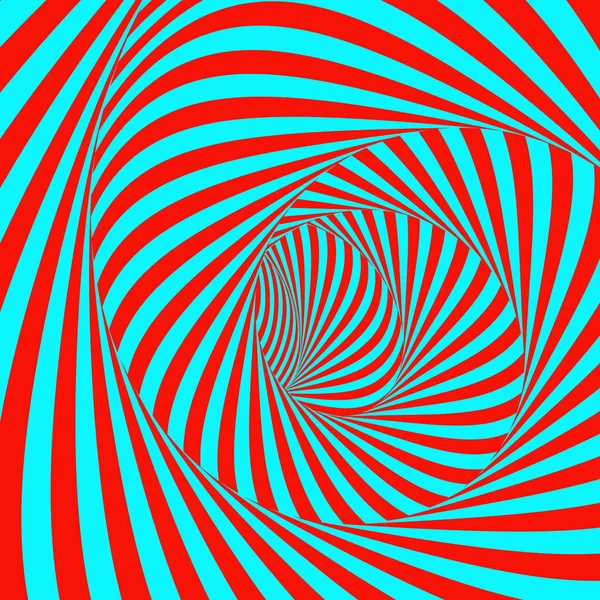 Tunnel. abstrakte 3D geometrische Hintergrund. Muster mit optischer Täuschung. Vektorillustration. — Stockvektor