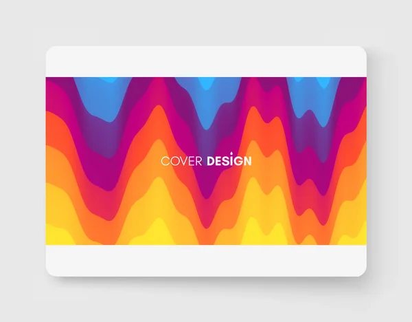 Modelo de design de capa com gradientes de cor. Fundo abstrato. Padrão moderno. 3d vetor Ilustração para publicidade, marketing, apresentação . — Vetor de Stock