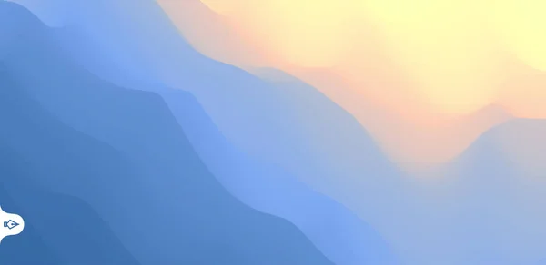 Landschaft mit Bergen und Sonne. Sonnenaufgang. Bergiges Gelände. Abstrakter Hintergrund. Vektorillustration. — Stockvektor