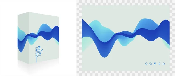 Реалістична упаковка. Упаковка продуктів. Абстрактний фон з кольоровим градієнтом. Звукова хвиля руху. 3d вектор Ілюстрація для програмного забезпечення . — стоковий вектор
