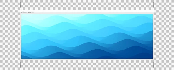 Mar azul abstrato. Superfície marinha. Ondas de água. Fundo da natureza. Ilustração vetorial para design . —  Vetores de Stock