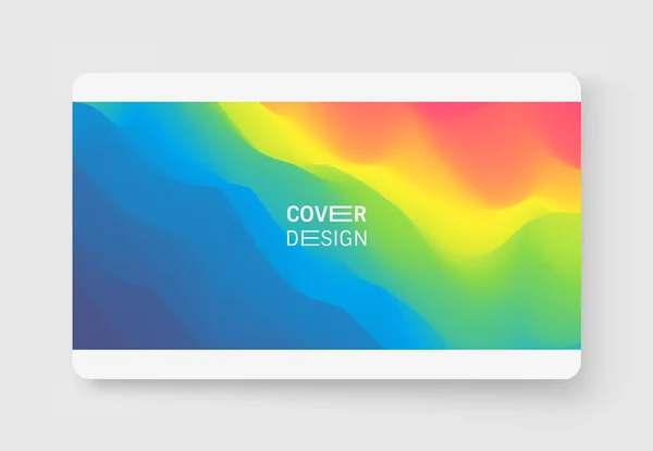 Cover-Design-Vorlage mit Farbverläufen. Abstrakter Hintergrund. modernes Muster. 3D-Vektorillustration für Werbung, Marketing, Präsentation. — Stockvektor