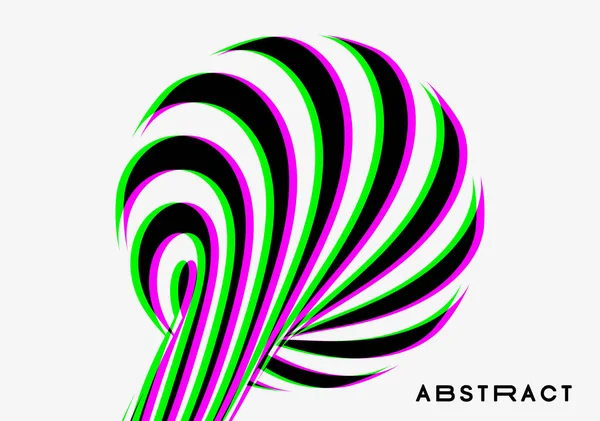 Diseño blanco y negro. Patrón con ilusión óptica. Fondo geométrico 3D abstracto. Ilustración vectorial. — Vector de stock