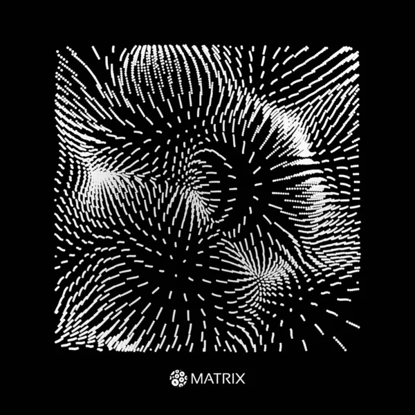 動的粒子の配列。3 d 未来的な技術スタイル。抽象的な背景。ベクトル図. — ストックベクタ
