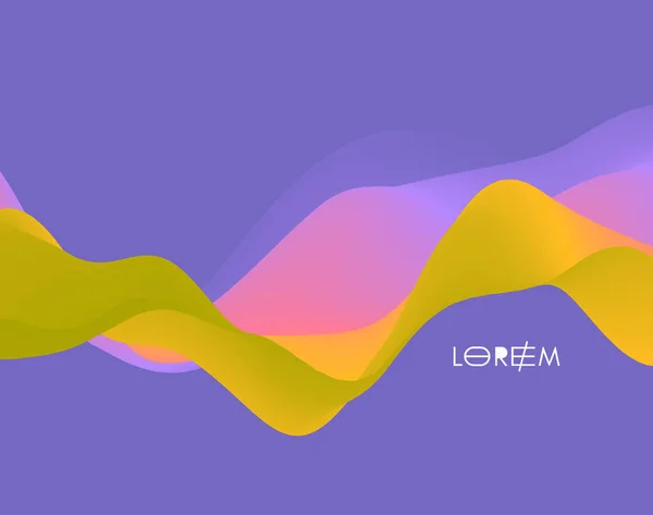 Абстрактный волнистый фон с современными градиентными цветами. Современный дизайн жидкости. Звуковая волна движения. Векторная иллюстрация баннеров, флаеров и презентаций. — стоковый вектор