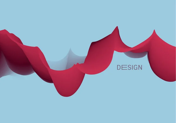 近代的なグラデーションの波状背景。トレンドの液体デザイン。運動音の波。バナー、チラシ、プレゼンテーションのためのベクトルイラスト. — ストックベクタ