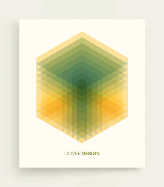 Cover-Design-Vorlage. abstrakter geometrischer Hintergrund mit realistischem Würfel. 3D-Vektorillustration für Werbung, Marketing und Präsentation. — Stockvektor