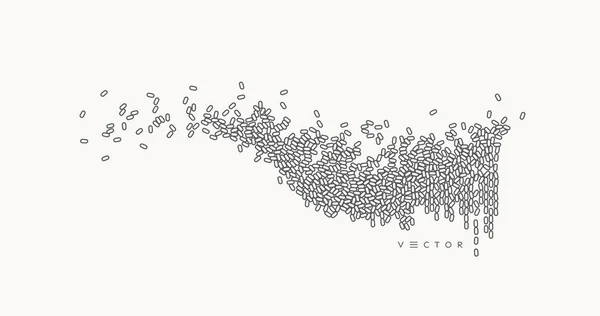 Geluidsgolf. Vectorillustratie met dynamisch effect. — Stockvector