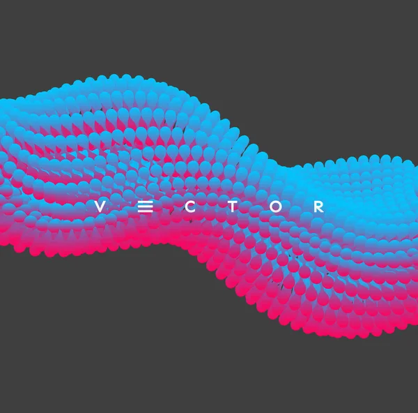 Abstrakter Hintergrund Mit Dynamischen Teilchen Vektorillustration Für Wissenschaft Oder Design — Stockvektor