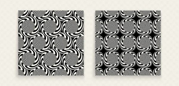 Black White Striped Background Pattern Optical Illusion Simple Graphic Design — Stock Vector