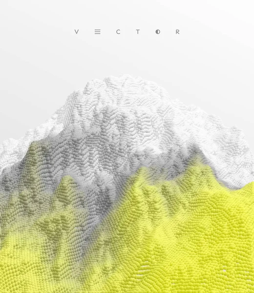Landschaft Mit Bergen Bergiges Gelände Abstrakter Hintergrund Vektor Illustration — Stockvektor