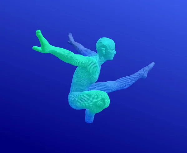 Gymnaste Danseuse Modèle Homme Symbole Sportif Élément Design Vecteur — Image vectorielle