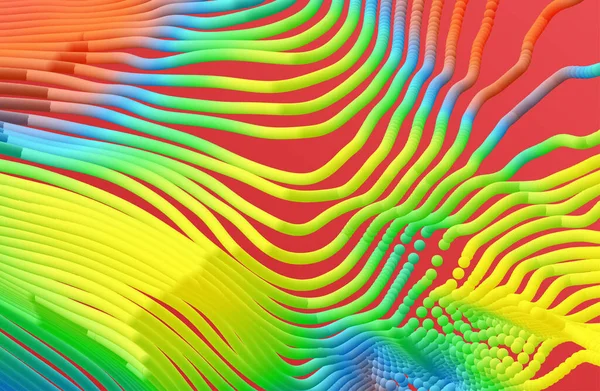 Flux Particules Fond Abstrait Avec Des Dégradés Tendance Illustration Vectorielle — Image vectorielle