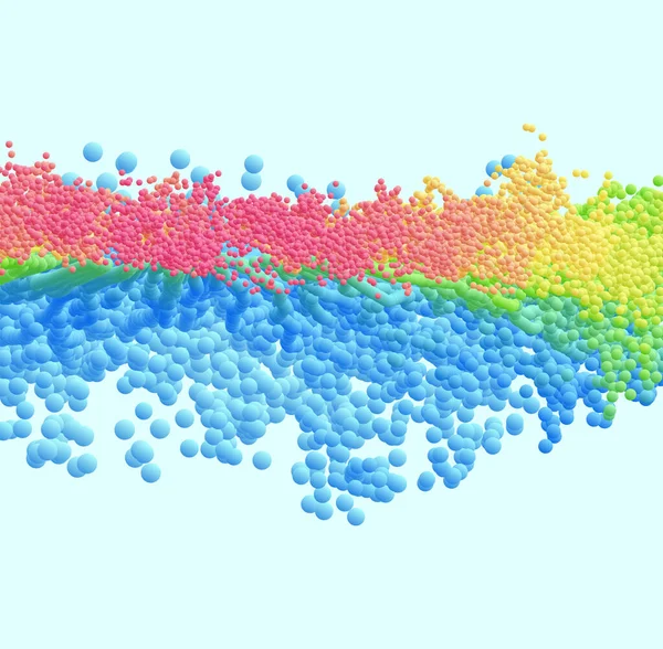 Molte Sfere Diverse Dimensioni Nello Spazio Vuoto Sfondo Astratto Illustrazione — Vettoriale Stock