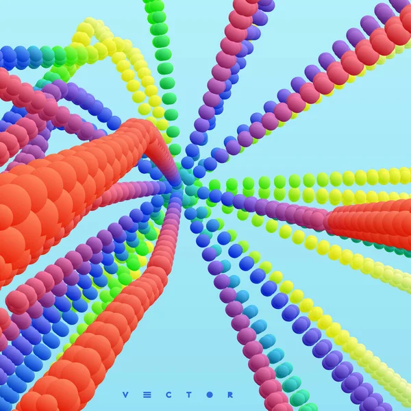 Δομή Σύνδεσης Δυναμικά Σωματίδια Αφηρημένο Φόντο Εικονογράφηση Διανύσματος — Διανυσματικό Αρχείο