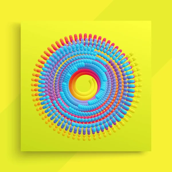Στοιχείο Σχεδιασμού Αφηρημένο Κυκλικό Μοτίβο Από Σωματίδια Χρώματος Πρότυπο Σχεδιασμού — Διανυσματικό Αρχείο