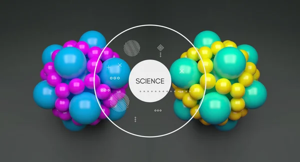 Molecola Concetto Scienza Illustrazione Vettoriale — Vettoriale Stock