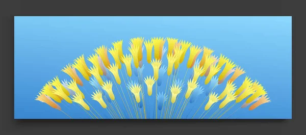 Букет Квітів Квіткова Композиція Векторна Ілюстрація Вітальної Листівки — стоковий вектор